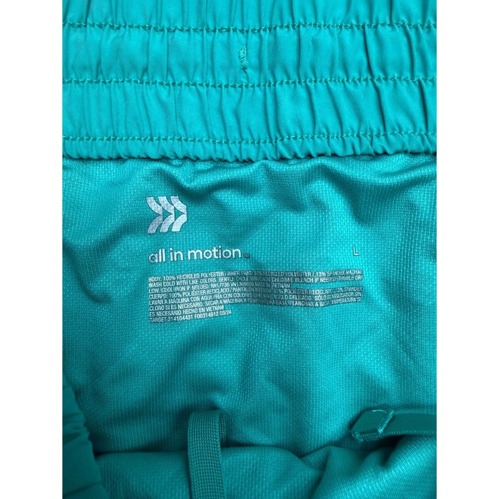 All In Motion Women's Running Athletic Shorts Green L Lined Quick Dry - Picture 4 of 6